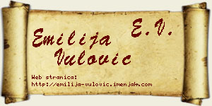 Emilija Vulović vizit kartica